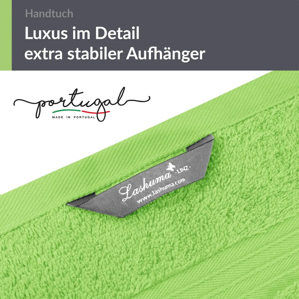 Handtuch Set 50x100 cm 2 Stück Grün - Apfel