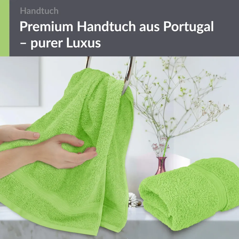 Handtuch Set 50x100 cm 2 Stück Grün - Apfel