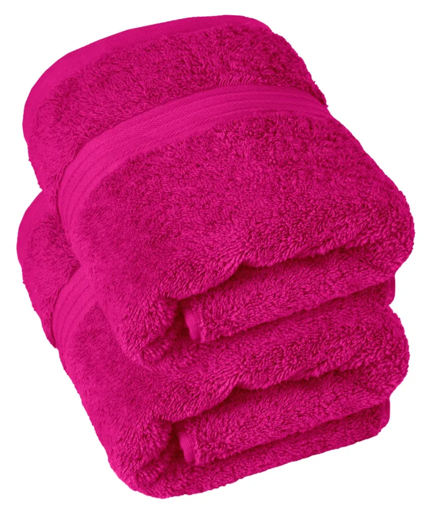 Handtuch Set 50x100 cm 2 Stück Pink - Purpur