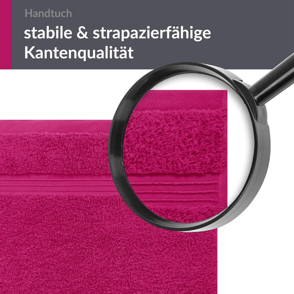 Handtuch Set 50x100 cm 2 Stück Pink - Purpur
