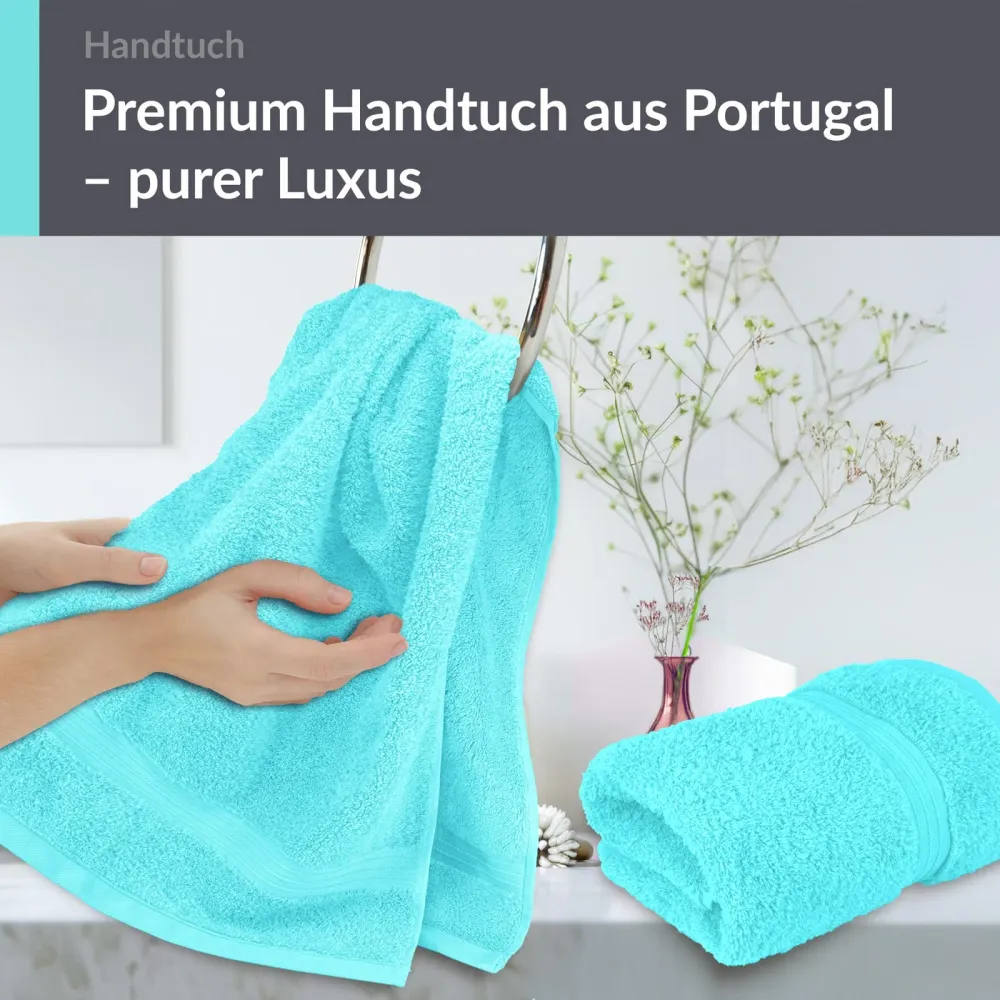 Handtuch Set 50x100 cm 2 Stück Türkis