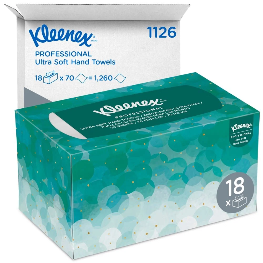 Kleenex® Ultra™ Handtücher - Interfold / Weiß /Mittel - | Packung (70 Stück)