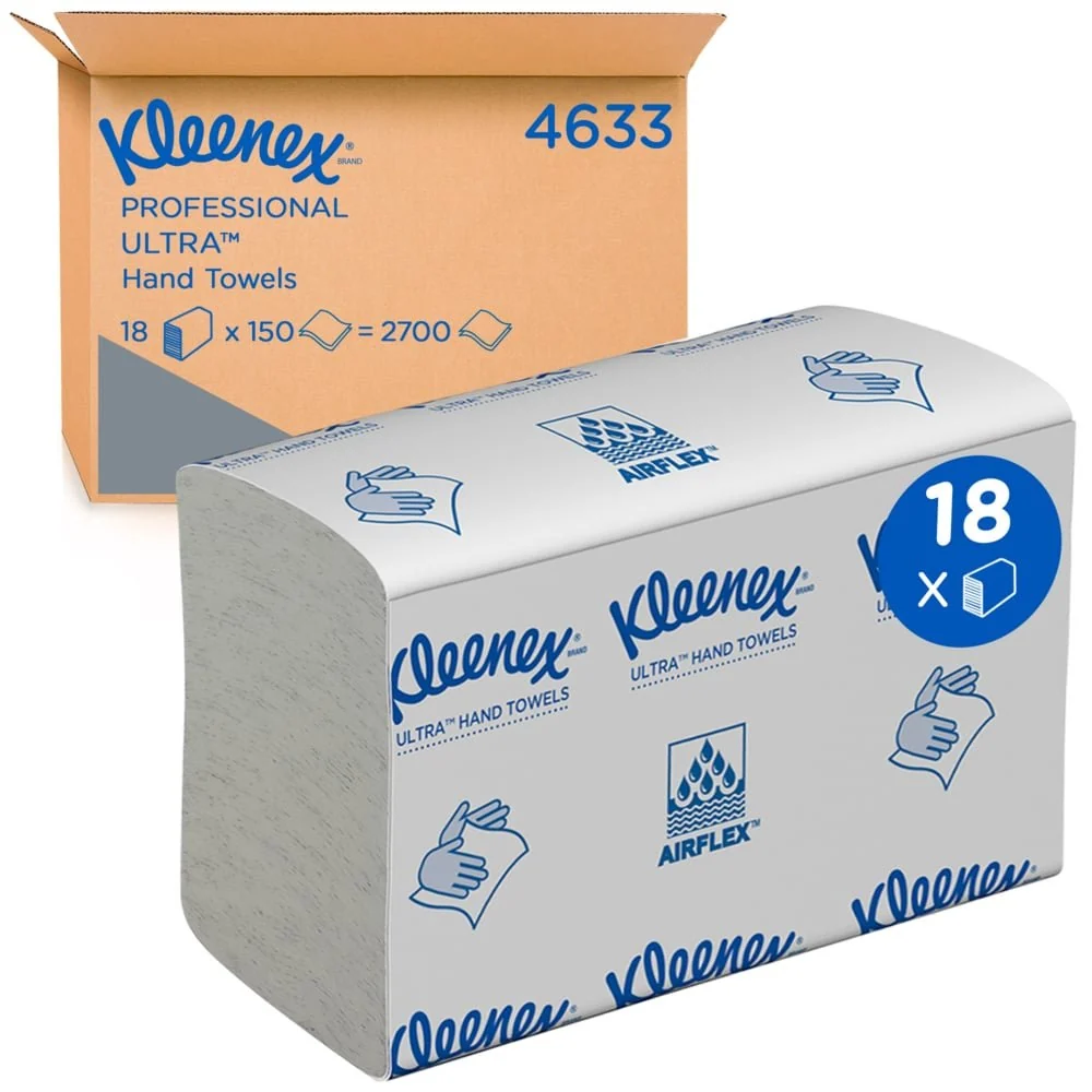 Kleenex® Ultra™ Handtücher - MultiFold / Weiß /Klein - 18 Clips x 150 Sheets | Karton (18 Päckchen)