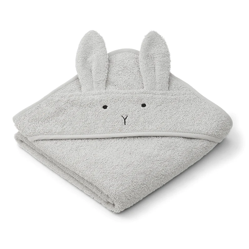 Liewood Baby Kapuzenbadetuch Rabbit 'Albert' Dumbo Grey