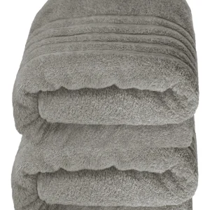 Saunahandtuch groß 80x200 cm 2er Set Grau - Stein
