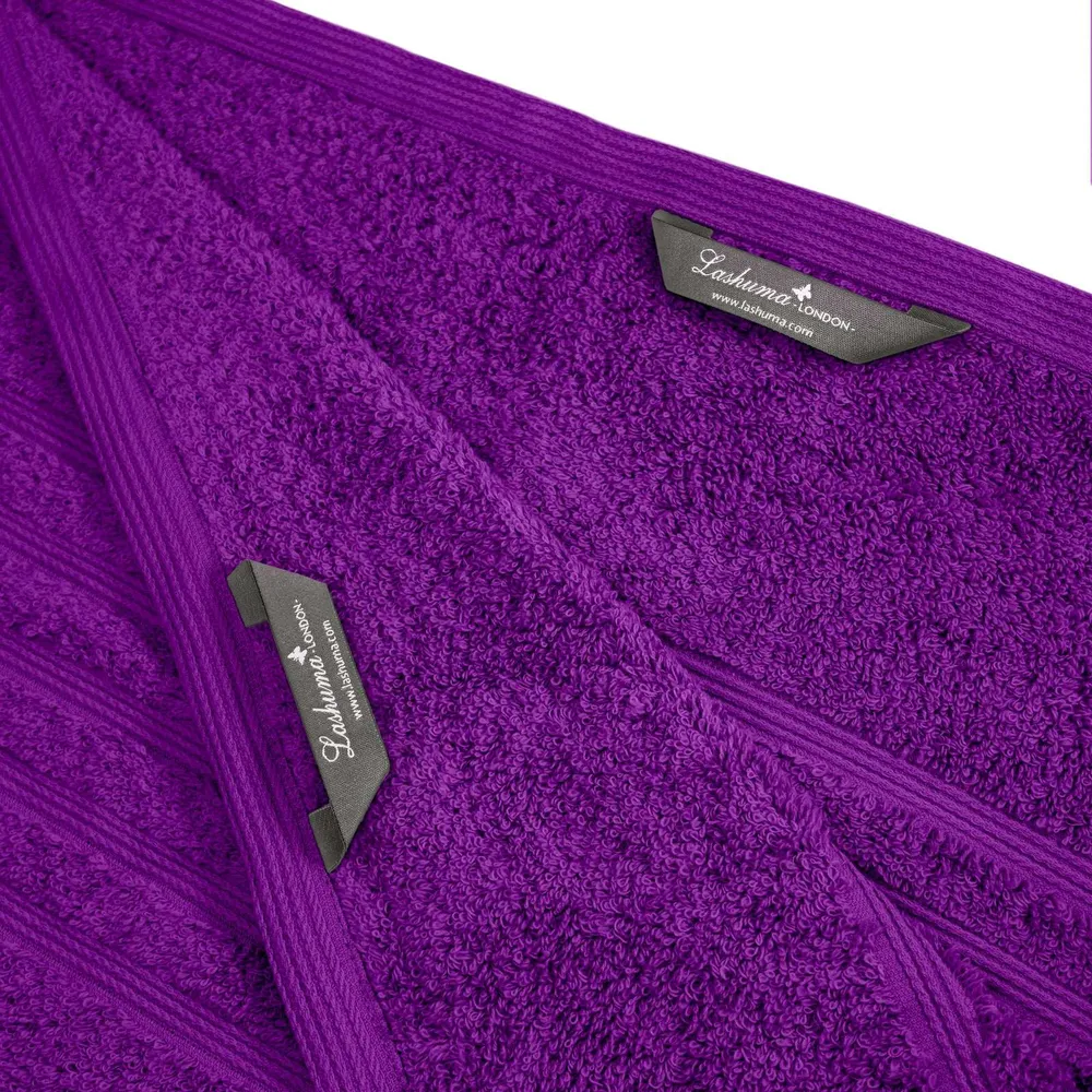 Saunahandtuch groß 80x200 cm 2er Set Lila - Aubergine