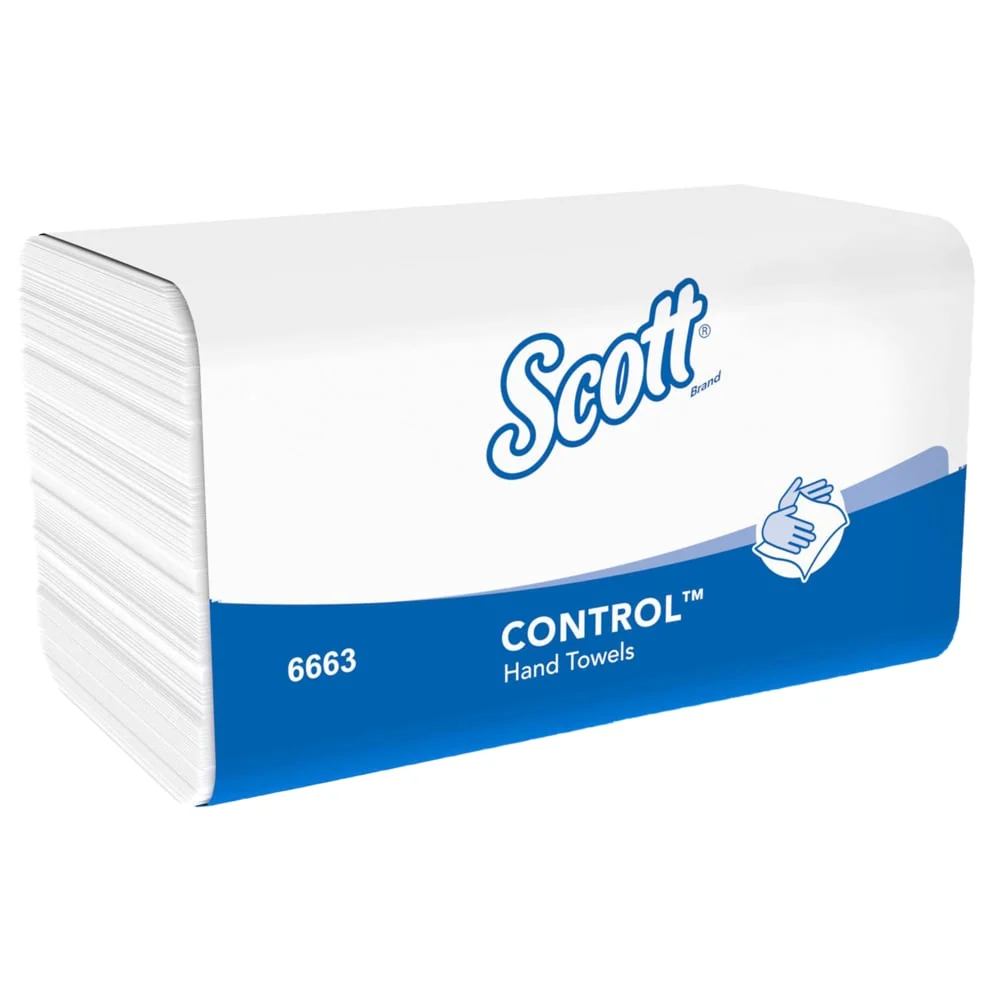 Scott® CONTROL™ Falthandtücher - Weiß - 15 Clips x 212 Sheets | Karton (15 Päckchen)