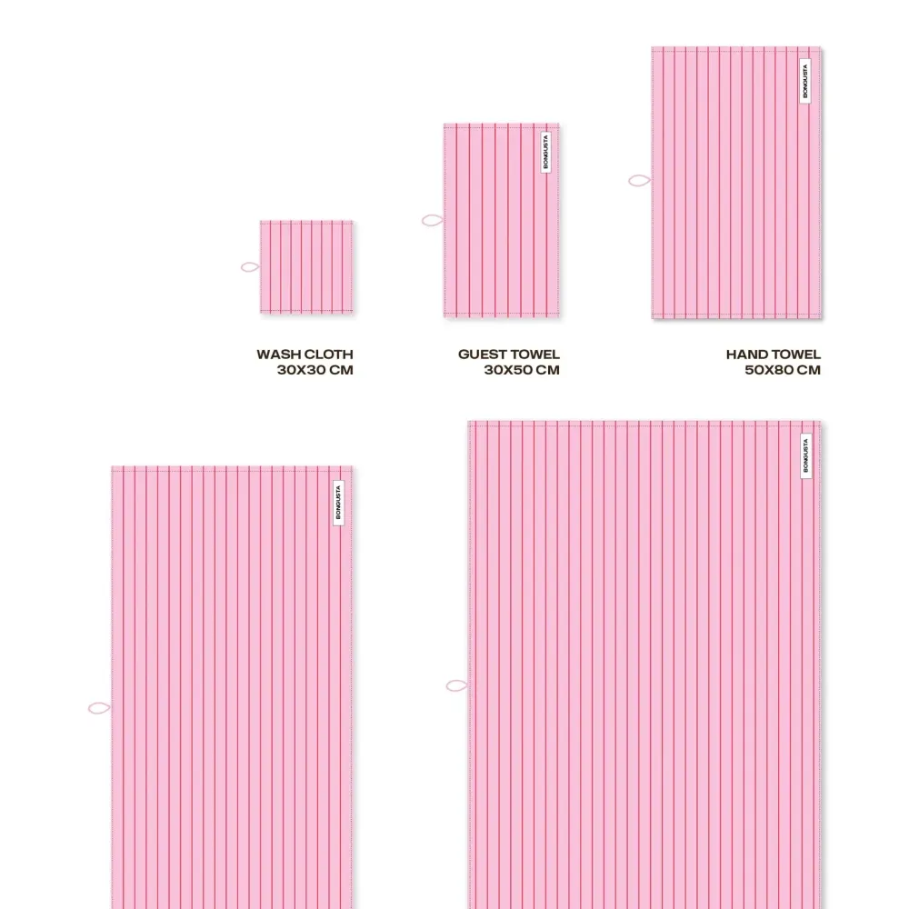 Waschlappen BONGUSTA “Naram Baby Pink & Sky Patrol” | 30x30 cm | Sanfte Farbkombination