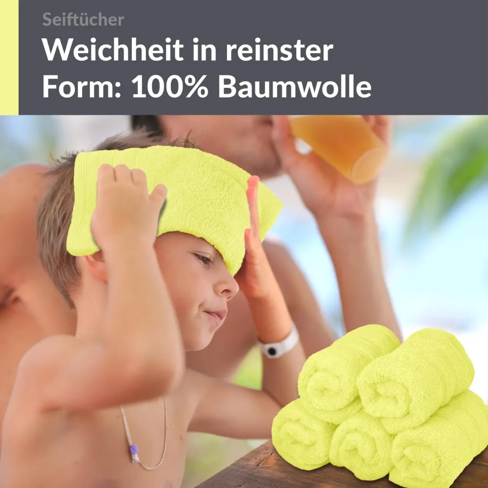 Waschlappen Set 30x30 cm 6 Stück Grün - Anis