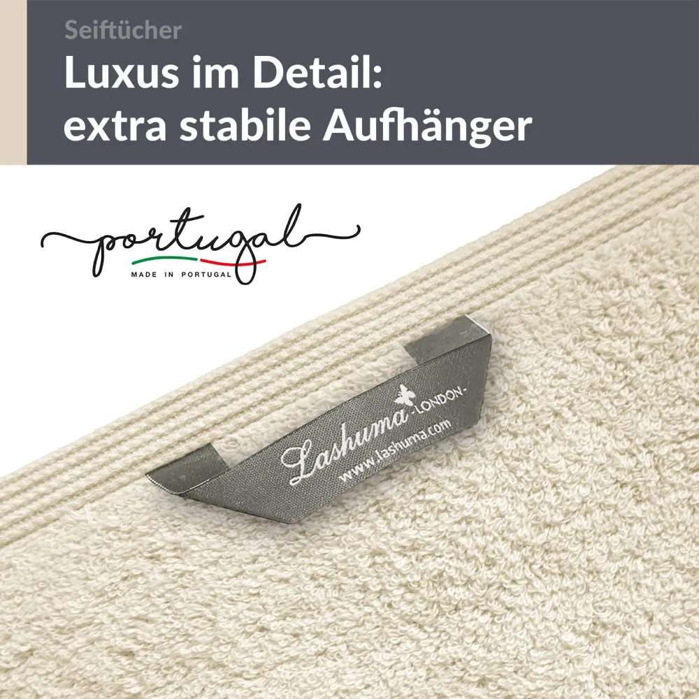 Waschlappen Set 30x30 cm 6 Stück Natur