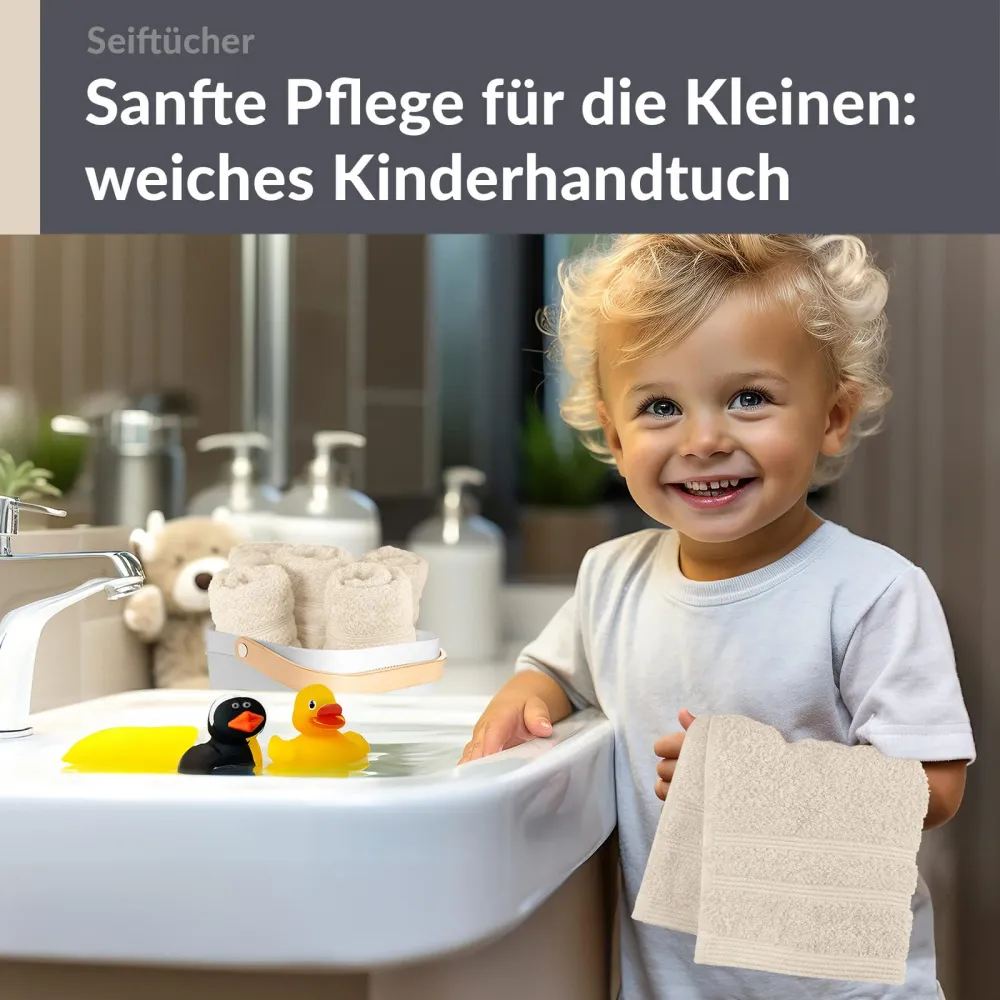 Waschlappen Set 30x30 cm 6 Stück Natur