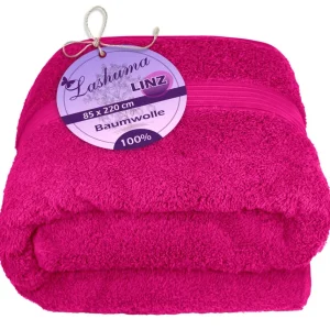 XXL Saunatuch extra lang 85x220 cm Pink - Purpur
