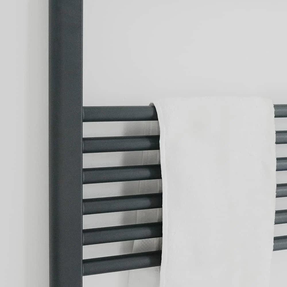 1200x500mm BadHeizkörper Handtuchhalter Handtuchtrockner Gerade Anthrazit Mittelanschluss 619W