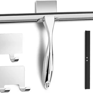 Edelstahl Duschabzieher 25CM mit Selbstklebe Haken