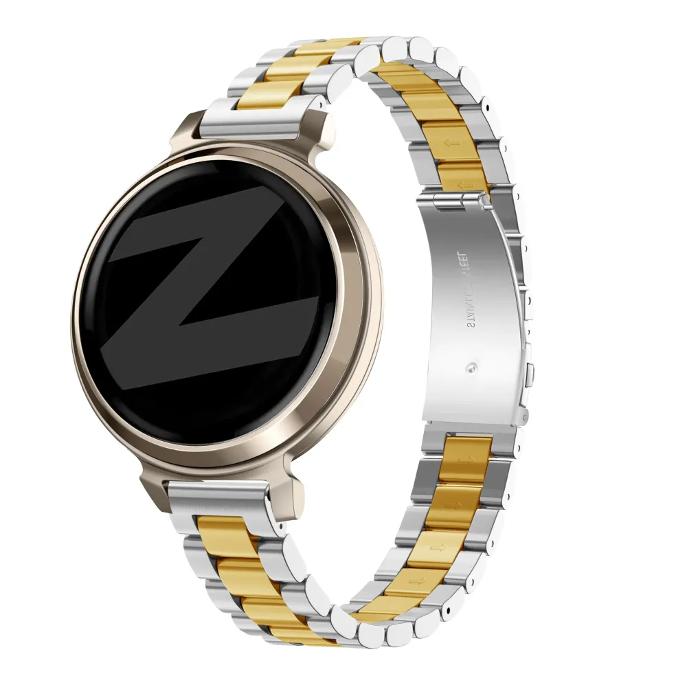 Bandz Pebble Round 2 - 14mm Stahlarmband 'Classic' (Silber/Gold)