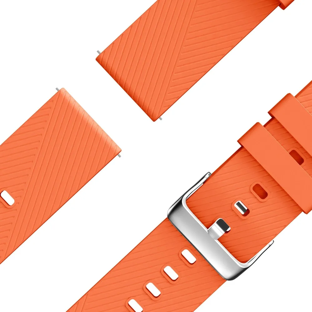 Bandz Pebble Round 2 - 20mm Silikonarmband 'Deluxe' (Orange)