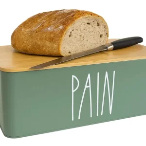 Cookinglife Brotdose mit Bambus Schneidebrett - Grün