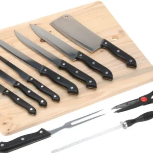 Cookinglife Messenset Edelstahl 11-teilig 45x35 cm - mit Schneidebrett