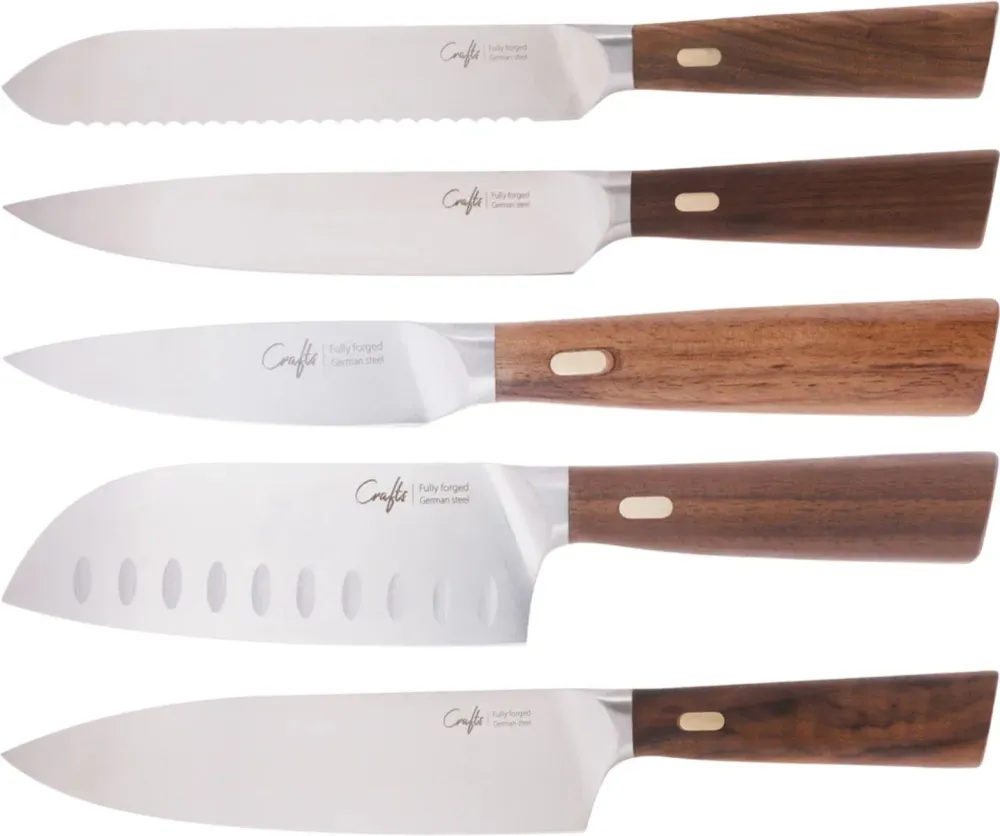 Cosy & Trendy Messerset Couteaux & Co 5-teilig (Kochmesser, Brotmesser, Santokumesser, Fleischmesser, Schälmesser)