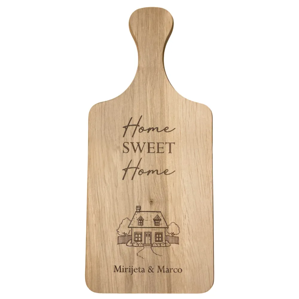 Geschenk zum Einzug - Personalisierte Geschenkidee zum Einzug – Schneidebrett „Home Sweet Home“