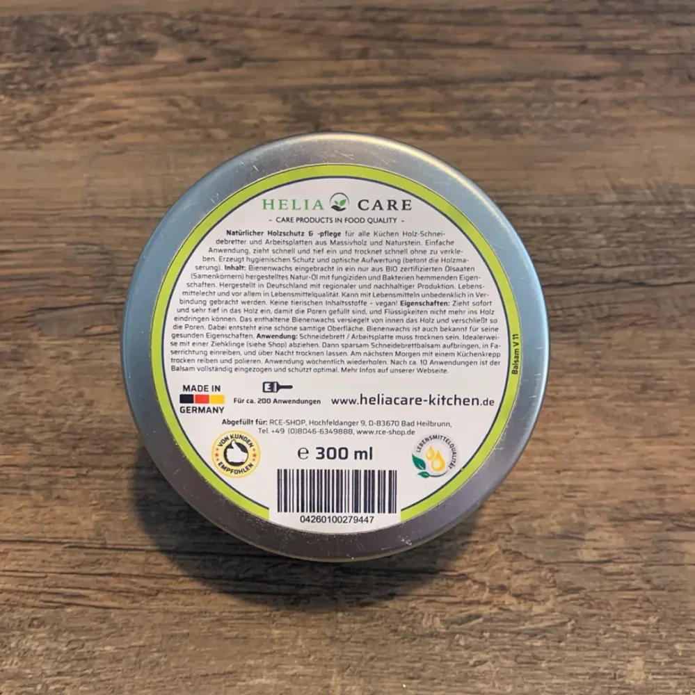 HeliaCARE - Schneidebrett Balsam 300 ml