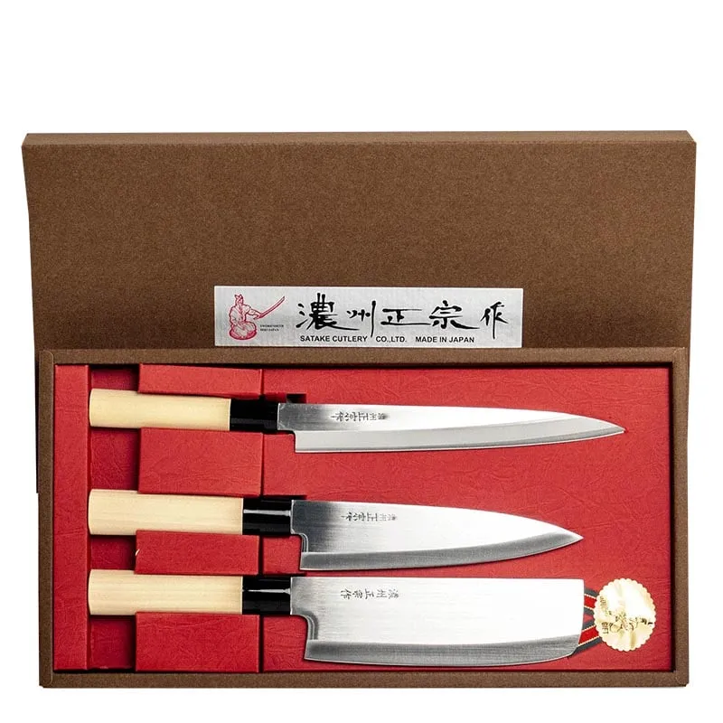 Japanisches Messerset 3 Stück Geschenkbox