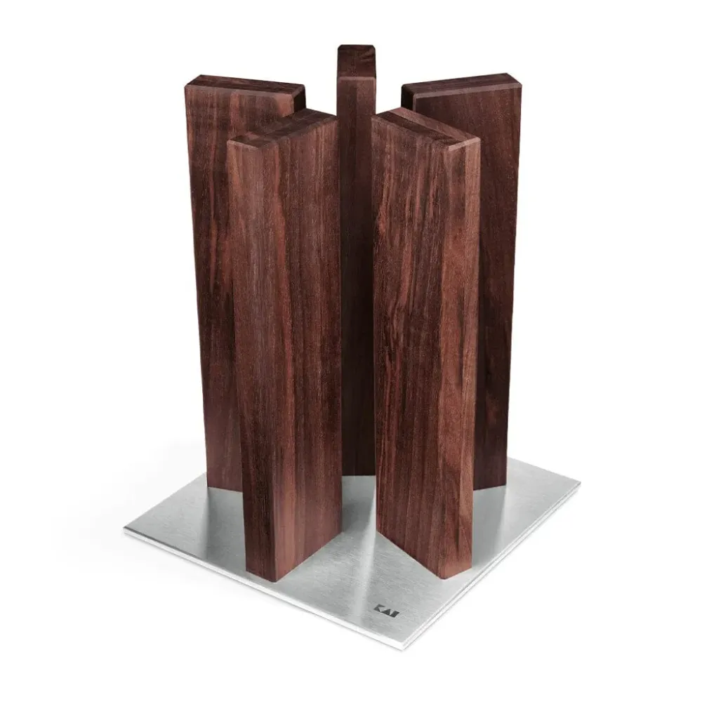 Kai Shun - ''Stonehenge'' Messerblock, Edelstahl/Walnuss