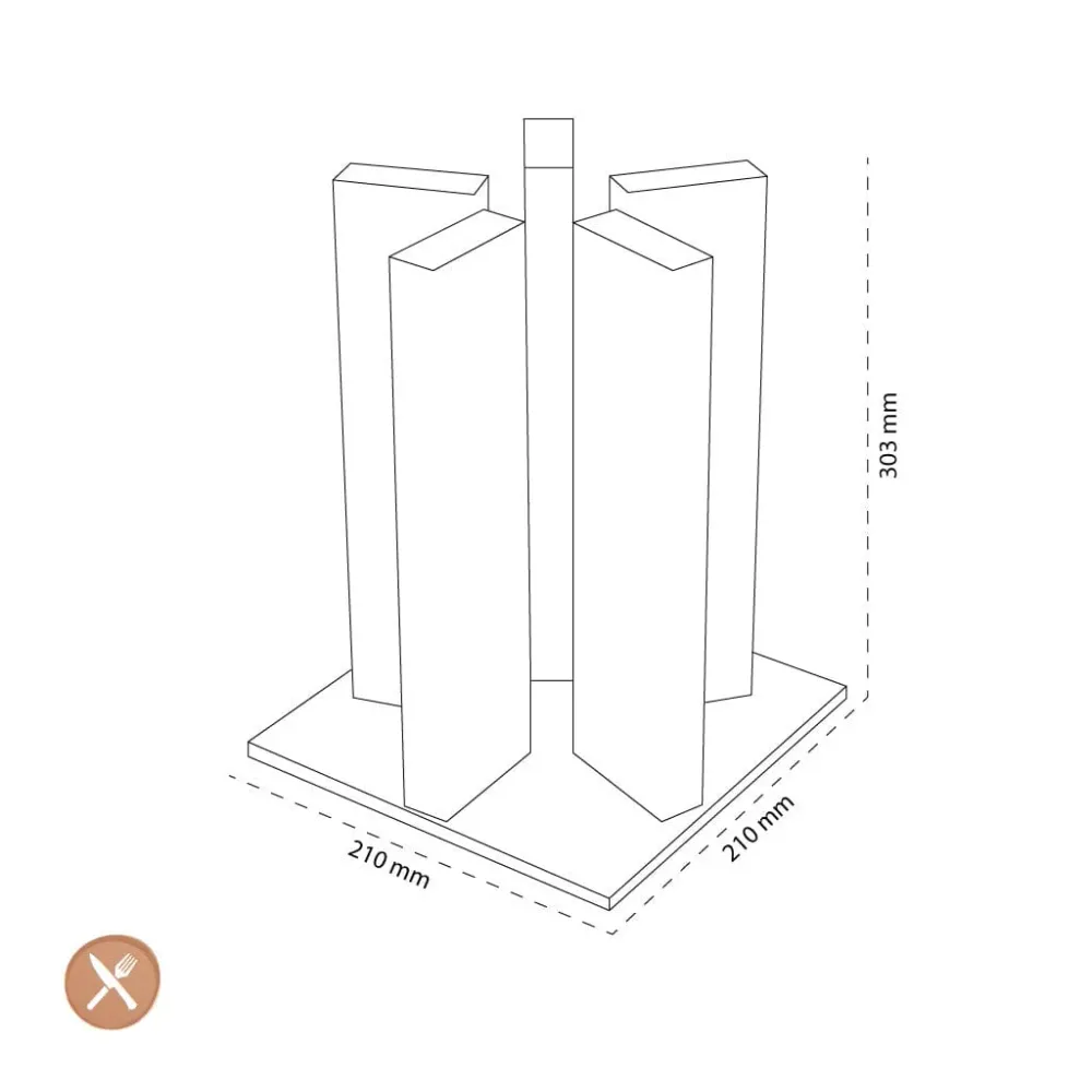 Kai Shun - ''Stonehenge'' Messerblock, Edelstahl/Walnuss