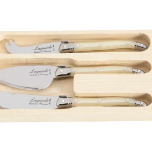Laguiole Style De Vie Käsemesser Perlmutt 3-teilig