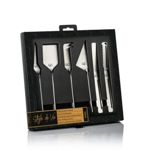 Laguiole Style de Vie Käsemesser und Buttermesser Silber - 6 Stück