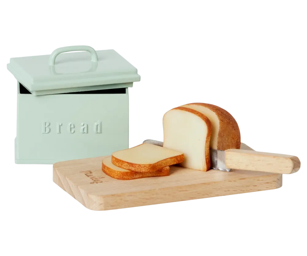 Maileg - Miniatur Brot box mit Schneidebrett und Messer