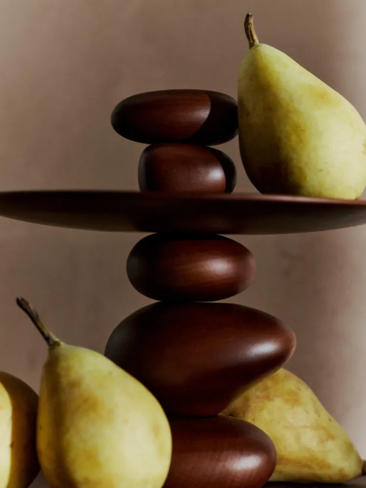 Pebble Dessert Stand - Dark Brown