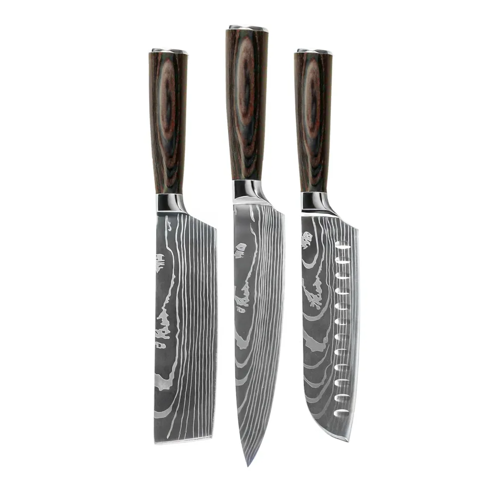 Shinrai Knives - Damascus Print 3-teiliges Messerset