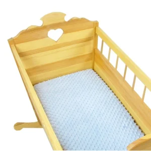 BABYLUX Spannbettlaken 40 x 90 x 10 Bettlaken Spannbetttuch Laken Minky Grau