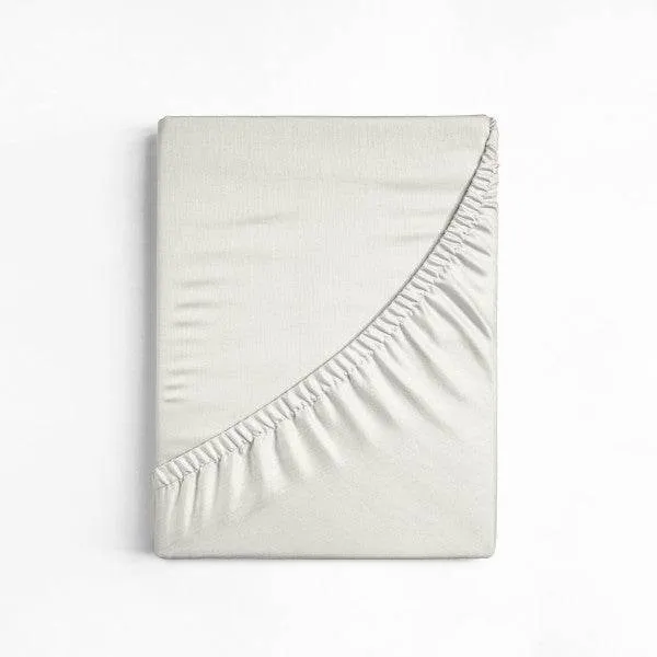 Baumwolle Spannbettlaken Creme 90 x 220 cm