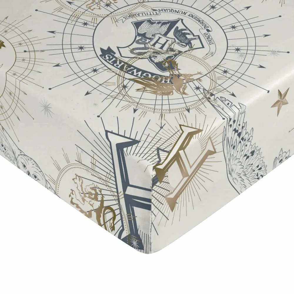 Bettlaken Harry Potter Weiß Beige Gold King size
