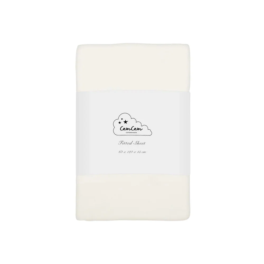 Cam Copenhagen Bettlaken mit Gummizug 60x120x15cm GOTS Off White