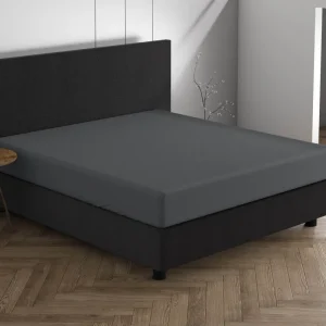 Doppelt Jersey 220 gr. Spannbettlaken Anthrazit 80/100 x 220 cm