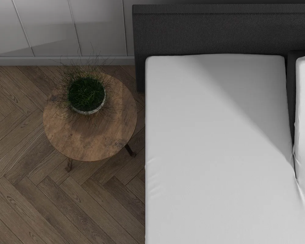 Doppelt Jersey 220 gr. Splittopper Spannbettlaken Weiss 180 x 200/220 cm