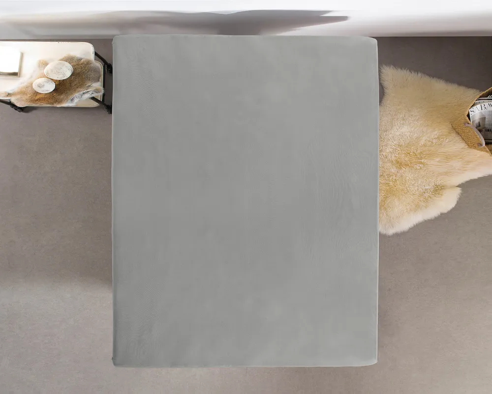 Einzel Jersey 135 gr. Spannbettlaken Grau 190/200 x 200/220 cm