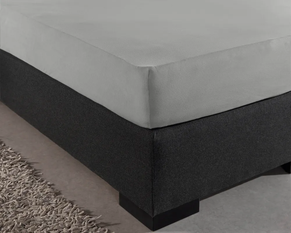 Einzel Jersey 135 gr. Spannbettlaken Grau 190/200 x 200/220 cm