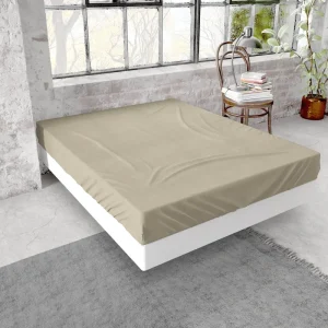 Flanel Premium Spannbettlaken Taupe 90 x 200/210 cm