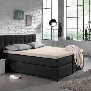 Jersey Topper Spannbettlaken Creme 180 x 200/220 cm