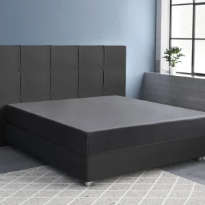 Satin Spannbettlaken Anthrazit 160 x 220 cm