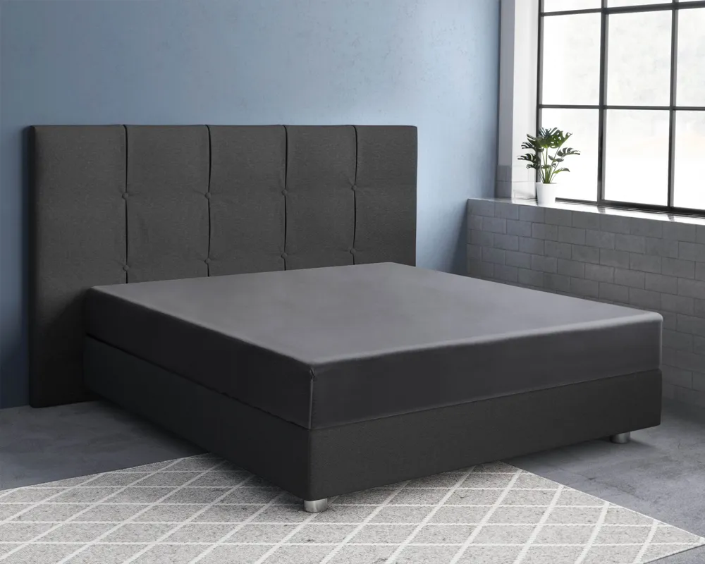 Satin Spannbettlaken Anthrazit 160 x 220 cm