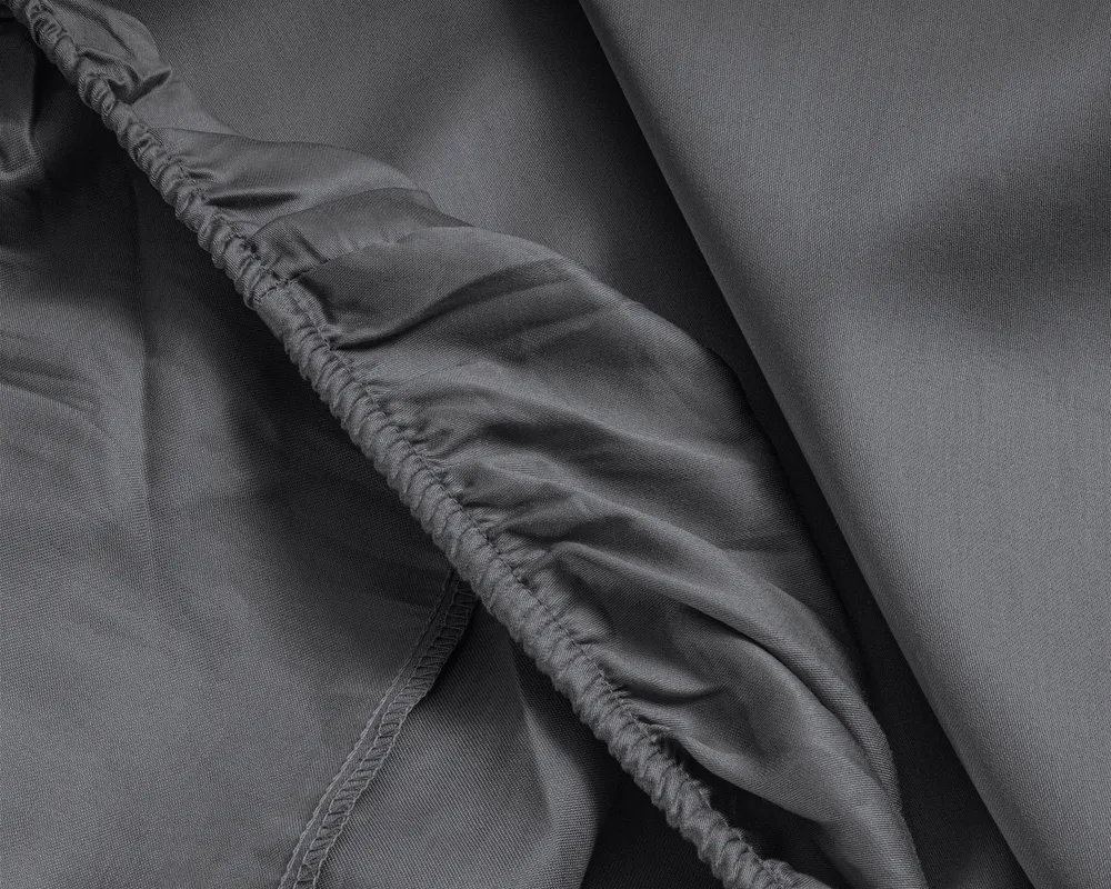 Satin Spannbettlaken Anthrazit 160 x 220 cm
