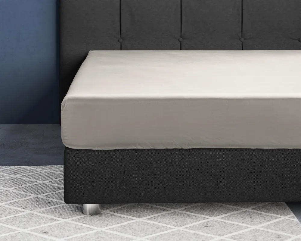 Satin Spannbettlaken Creme 140 x 200 cm