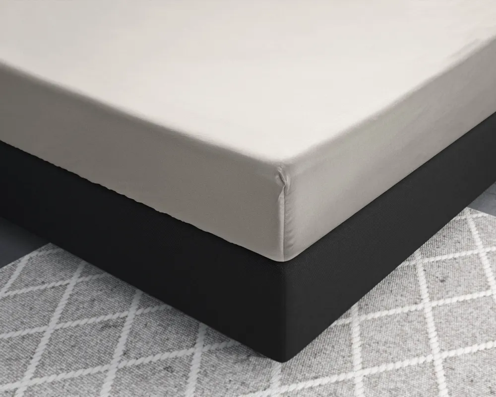 Satin Spannbettlaken Creme 140 x 200 cm