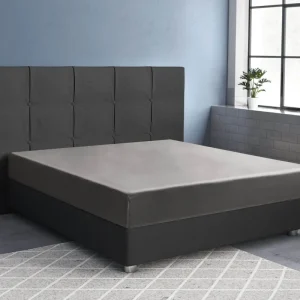 Satin Spannbettlaken Grau 160 x 220 cm
