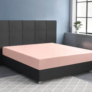 Satin Spannbettlaken Rosa 180 x 210 cm